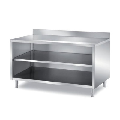 Radni stol - frontalno otvoren sa dvije police i podignutim rubom 